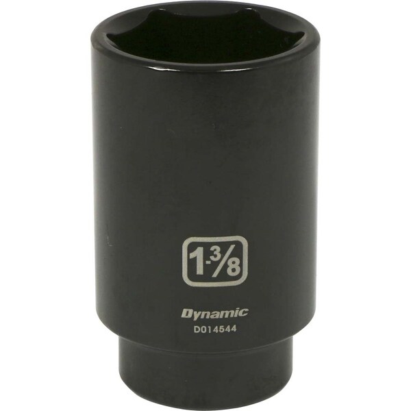 1/2" Drive Deep Socket, Black Phosphate, Tools 1/2" Drive 6 Point SAE, 1-3/8" Deep Length